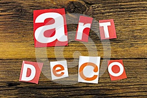 Art deco vector design decoration magazine clipping sign