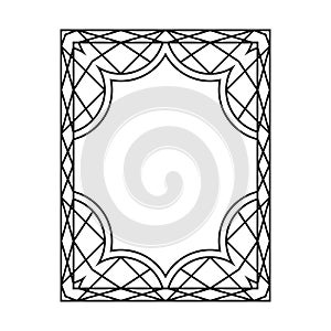 Art Deco vintage frame. The border. Vector graphics