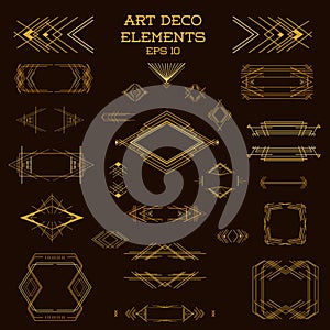 Art Deco Vintage Frames and Design Elements