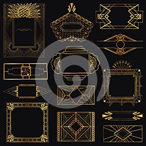 Art Deco Vintage Frames and Elements