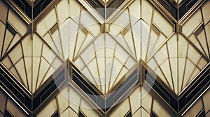 Art deco wallpaper with geometric patterns, AI