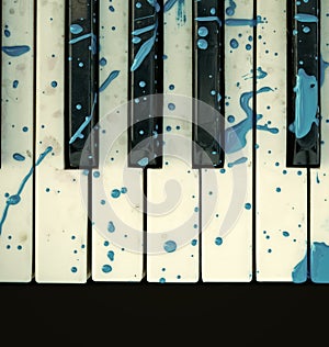 Art, decoration, design, old piano keyboard