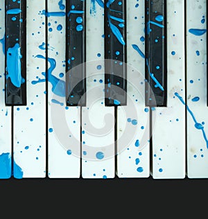 Art, decoration, design, old piano keyboard.