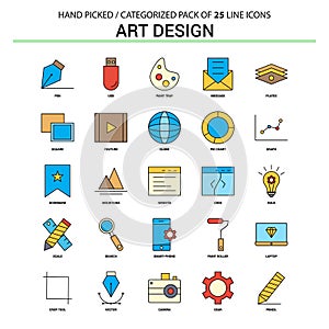 Art Design Flat Line Icon Set - Business Concept Icons Design