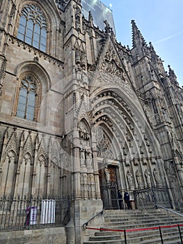 Cathedral of Barcelona, Spain. Gothic Quarter. Arts and architecture photo