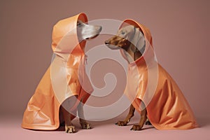 art dog latex concept funny stylish colourful animal fashion pet. Generative AI.