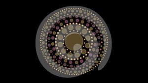 art dot fade circle and outside small circle multi earthware tone