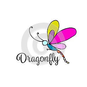 Art dragonfly, sketch for your design