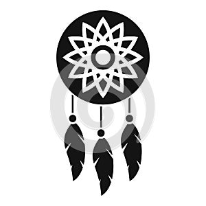 Art dream catcher icon simple vector. Native indian