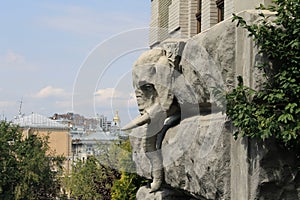 Art elephant from beton