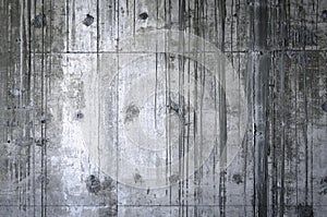 Art Empty of the splendor of a concrete wall with a flowing cement, surface or texture  for design background