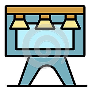 Art exhibition icon color outline vector