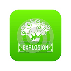 Art explosion icon green vector