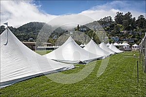 Art fair setup tents