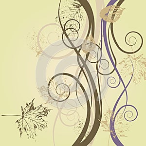 Art floral drawing background