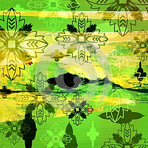 Art floral grunge background pattern