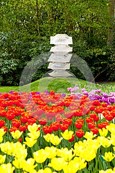 Art in flower garden