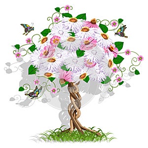 Art flower tree