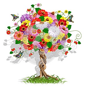 Art flower tree