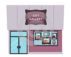 Art Gallery isolated on white background