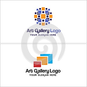 Art gallery museums exhibitions icon logo design