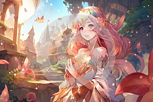 Art Girls - heroine, in a beautiful magical setting