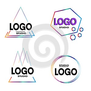 Art Graphic Logo Design Stock suitable for community, agency and web studio