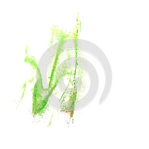 Art The green watercolor ink paint blob watercolour splash color