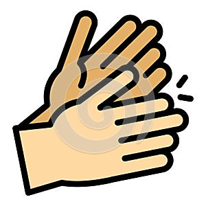 Art handclap icon vector flat