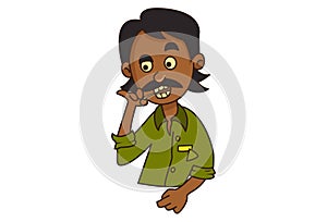 Vector Cartoon Illustration Of Auto Driver