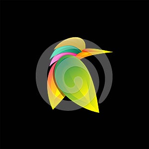 Colorful bird logo