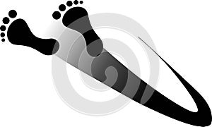 Foot prints with white back ground vector or pattern  illustrationArt & Illustration