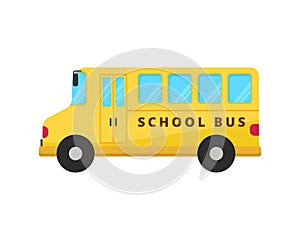 Yellow school bus vector illustration