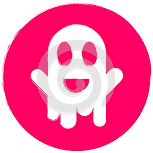 Snapchat halloween ghost pink icon photo