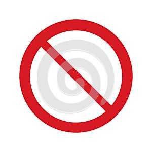 Stop sign icon. Prohibition symbol. Prohibition Sign. Prohibition icon isolated on white background.