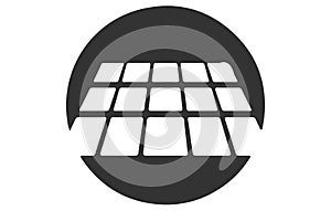 Solar panel icon. Vector illustration, flat design.