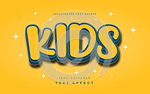 Kids text effect for adobe illustrator