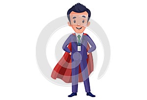 Vector Graphic Illustration of Journalist Boy