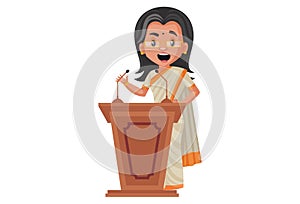 Vector Graphic Illustration of Politician Lady photo