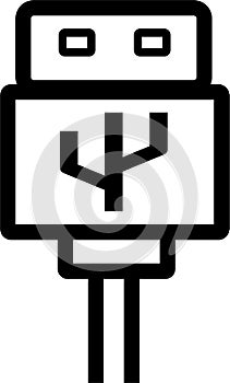 Vector icon with USB plug sign. Eps 10.