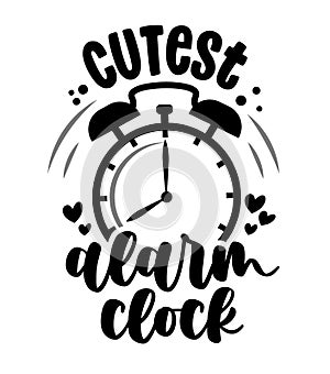 World`s cutest alarm clock - cute baby room or clothes decoration. photo