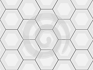 Ilustrative graphic design of hexagon for presentation background photo