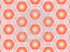 Ilustrative graphic design of hexagon for presentation background photo