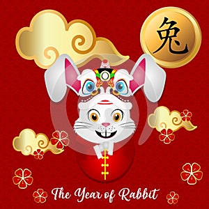 Chinese Lunar New Year Illustration - The Year of the Rabbit - Imlek Tahun Kelinci photo