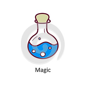 Magic vector Fill outline Icon Design illustration. Halloween Symbol on White background EPS 10 File