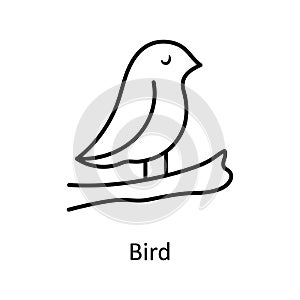 Bird vector Outline Icon Design illustration. Nature Symbol on White background EPS 10 File