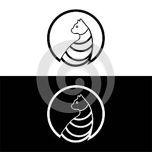Cat animal vector logo design
