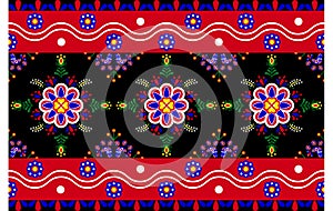 Beautiful Folk Slavic, Moravian, Hungarian motif floral, bird, mandala ethnic pattern.