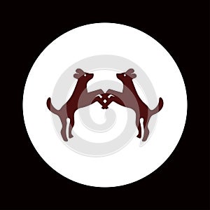 Dog animal vector logo design photo