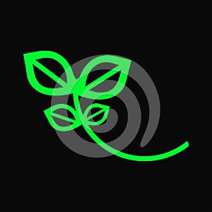 Nature leaf vector logo template design